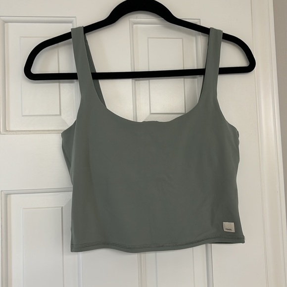 Vuori Tops - Vuori Daily Crop - Size S - Color Stormy